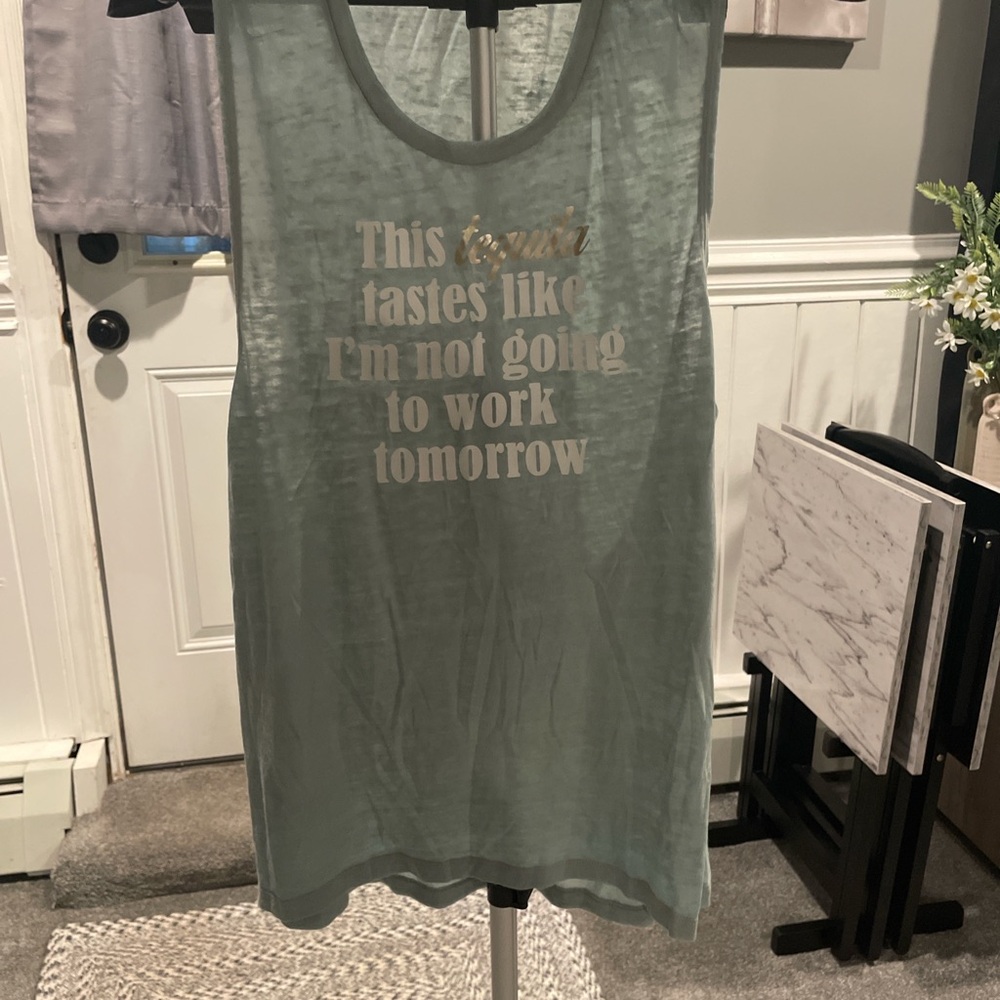 Express Mint Graphic Tank Top